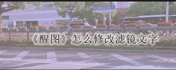 《醒图》怎么修改滤镜文字